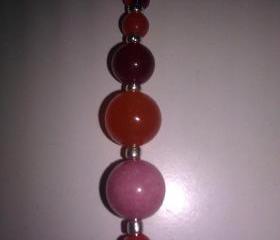 Mexican Orange Opal Pink Angelskin Coral Red Indian Ruby Sterling Pendant